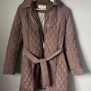 Michael Kors Quilted Brown Puffer Jacket